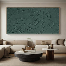 Load image into Gallery viewer, Large - Format Dark Green Textured Acrylic Art for Library & Meditation Room LargeART0430