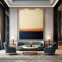 Load image into Gallery viewer, Beige, Orange & Blue Color - Blocked Abstract (Soft) LargeART1951