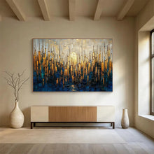Load image into Gallery viewer, Golden Cityscape Large - scale acrylic painting DLZ172