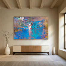 Load image into Gallery viewer, Blue - Dominant Textured Abstract Painting On Canvas DKH366