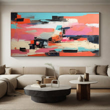 Load image into Gallery viewer, Colorful Abstract Collage Art for Creative Studio & Vibrant Living Room LargeART0839