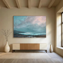 Load image into Gallery viewer, Pastel Starry Sea Abstract Art for Bohemian Bedroom & Light - Filled Café DKH106