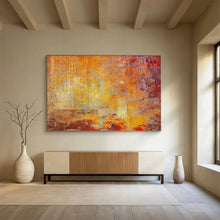 Load image into Gallery viewer, Warm - Toned Textured Abstract Painting for Cozy Living Room & Art Gallery Lounge DKH192