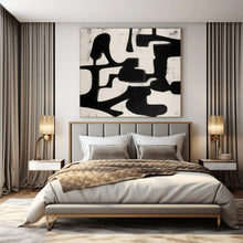 Load image into Gallery viewer, Black and White Abstract Shapes Acrylic Art, Suited for Gallery Wall & Study LargeART1036