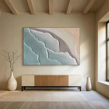 Load image into Gallery viewer, Textured Blue & Grey Abstract - Serene Living Room Art LargeART1525