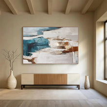 Load image into Gallery viewer, Blue Brown White Abstract Painting DKH520