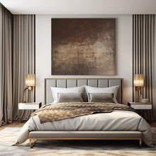Load image into Gallery viewer, Dark Brown - Gray Abstract Painting, Ideal for Masculine Home Office & Vintage - Inspired Lounge LargeART1367