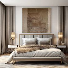 Load image into Gallery viewer, Textured Brown Abstract Canvas Painting, Suited for Rustic Café & Industrial - Chic Hallway LargeART1286