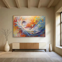 Load image into Gallery viewer, Swirl Abstract “Rainbow Vortex” Painting on Canvas, Dynamic Color Art DKH870