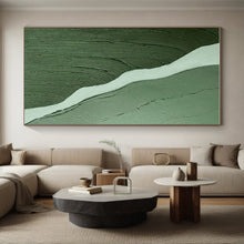Load image into Gallery viewer, Green and White Textured River Acrylic Art - Great for Nature - inspired Bathroom & Eco - friendly Office LargeART0650