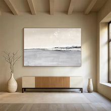 Load image into Gallery viewer, Monochrome Seaside Abstract Painting for Industrial Loft & Modern Library DKH245