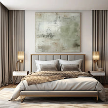 Load image into Gallery viewer, Light Green - Gray Abstract Painting, Perfect for Airy Living Room & Calming Reading Nook LargeART1358