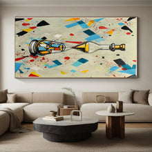 Load image into Gallery viewer, Large Colorful Splash Hourglass – Perfect for Eclectic Café & Creative Studio Break Area LargeART0718