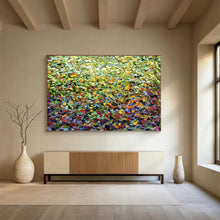 Load image into Gallery viewer, Hand - painted Substantial Vivid Green Field of Colors Acrylic Art for Nature - Loving Family Rooms LargeART1797