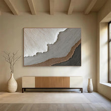 Load image into Gallery viewer, Textured Neutral - Tones Abstract Painting for Minimalist Living Room & Calm Office DKH251