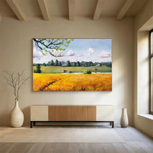 Load image into Gallery viewer, “Rural Serenity” - Realistic - style Abstract Acrylic of a Countryside, For Farmhouse and Patio DLZ208