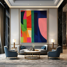 Load image into Gallery viewer, Colorful Geometric Abstract - Great for Playful Kids’ Room & Art Gallery LargeART2369