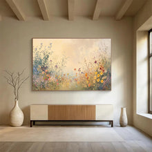 Load image into Gallery viewer, Soft - Toned Wildflower Meadow Abstract Painting on Canvas - “Dreamy Fields” DKH693