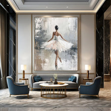 Load image into Gallery viewer, Impressionistic Abstract Painting, Soft - Toned Ballerina Art for Ballet Studio & Bedroom LargeART2174