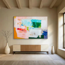 Load image into Gallery viewer, Colorful Mixed - Shape Abstract Painting for Eclectic Home Office & Art Gallery Pop - Up DKH054