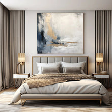 Load image into Gallery viewer, Gray & Gold Abstract, Great for Luxury Bedroom & Sophisticated Living Room LargeART1338