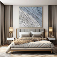Load image into Gallery viewer, Gray & Blue Textured Abstract Painting, Perfect for Coastal Home & Calm Office LargeART1431