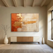 Load image into Gallery viewer, Warm Tones Abstract - Cozy Living Room Art LargeART1571