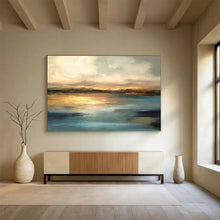 Load image into Gallery viewer, Warm - Toned Sunset Abstract Painting On Canvas for Romantic Bedroom & Dinner Party Space DKH340