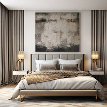 Load image into Gallery viewer, Hand - painted Substantial Gray - Brown Textured Abstract Acrylic Art for Rustic Living Rooms LargeART0126