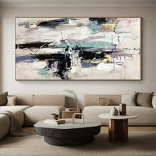 Load image into Gallery viewer, Oversized Pastel Abstract Cityscape Acrylic for Soft - Toned Living Room & Dreamy Bedroom LargeART0319