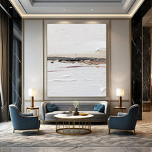 Load image into Gallery viewer, “Textured White Abstract” - Minimalist Layered Art on Canvas DKH1664