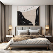 Load image into Gallery viewer, Neutral Tones Abstract Shapes Abstract Canvas Painting, Perfect for Contemporary Bedroom & Chic Gallery LargeART1105