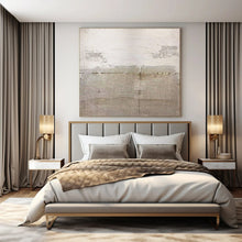 Load image into Gallery viewer, Textured Beige and White Art for Rustic - chic Dining Room & Artisanal Café LargeART0963