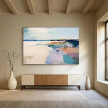 Load image into Gallery viewer, Soft Toned Coastal Abstract - Tranquil Living Room or Bedroom Art LargeART1539