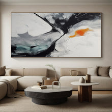 Load image into Gallery viewer, Monochrome with Orange Accent Acrylic Art - Perfect for Modern Minimalist Living Room & Creative Office LargeART0571