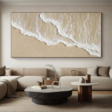 Load image into Gallery viewer, Textured Beach Wave Acrylic Art - Ideal for Coastal - inspired Living Room & Relaxed Beach House LargeART0662