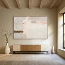 Load image into Gallery viewer, Soft Pink And Beige Minimalist Abstract Painting On Canvas DKH432