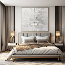 Load image into Gallery viewer, Textured White Minimalist Acrylic Art, Suited for Modern Entryway & Gallery Wall LargeART1016