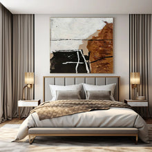 Load image into Gallery viewer, Earthy Tones Abstract Details Abstract Canvas Painting, Suited for Art Studio & Eclectic Entryway LargeART1126