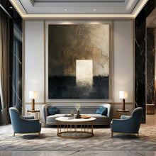 Load image into Gallery viewer, “Dark Abstract with Light Portal” - Expressionistic Abstract Acrylic, Ideal for Contemporary Living Room and Art Studio DTP008