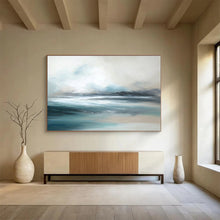 Load image into Gallery viewer, Hand - Painted Soft Coastal Abstract Acrylic Art for Serene Bedroom Retreat LargeART1638