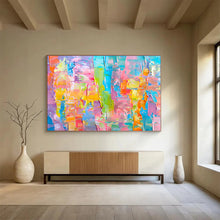 Load image into Gallery viewer, Colorful Block - Style Abstract Painting On Canvas DKH381