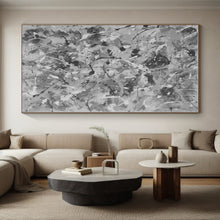 Load image into Gallery viewer, Large - Scale Gray - Scale Drip Art for Industrial Loft & Black - Tie Event Space LargeART0478