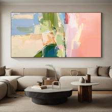 Load image into Gallery viewer, Pastel Landscape Abstract Art – Great for Coastal Living Room & Whimsical Café Nook LargeART0706