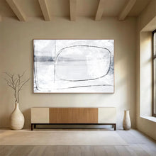 Load image into Gallery viewer, Linear Gray Abstract Landscape Abstract acrylic painting DLZ140