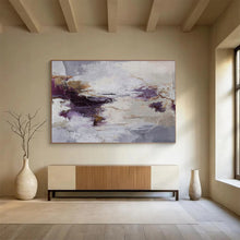 Load image into Gallery viewer, Purple Gray Gold Elegance Abstract Painting DKH516