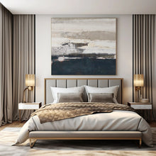 Load image into Gallery viewer, Grey - Blue Layered Abstract Acrylic Art, Ideal for Home Office & Living Room Corners LargeART0984