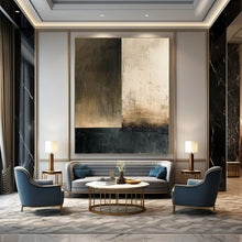 Load image into Gallery viewer, “Neutral Tones Abstract Divide” - Modernist Abstract Acrylic, Great for Industrial Loft and Art Gallery DTP016