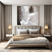 Load image into Gallery viewer, Monochrome Abstract Brushstrokes Abstract Canvas Painting, Nice for Contemporary Bedroom & Minimalist Gallery LargeART1118