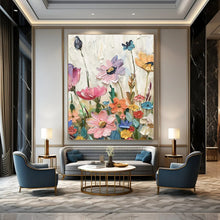 Load image into Gallery viewer, Impasto Floral Art, Colorful Botanical Painting for Cheerful Kitchen & Whimsical Sunroom LargeART2241